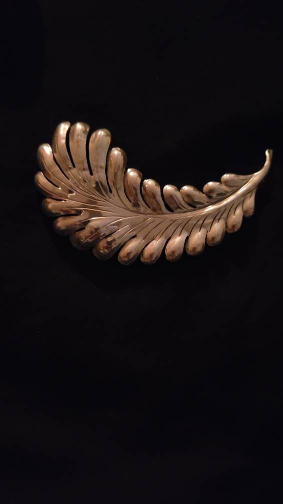 Sterling Kalo Arts and Crafts leaf brooch