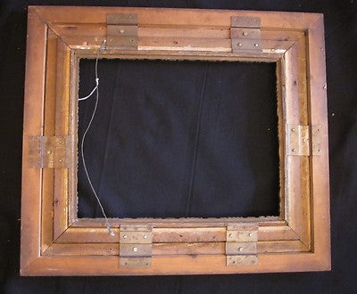 Antique Ornate Copper Tinted Wood Picture Frame