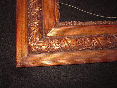 Antique Ornate Copper Tinted Wood Picture Frame