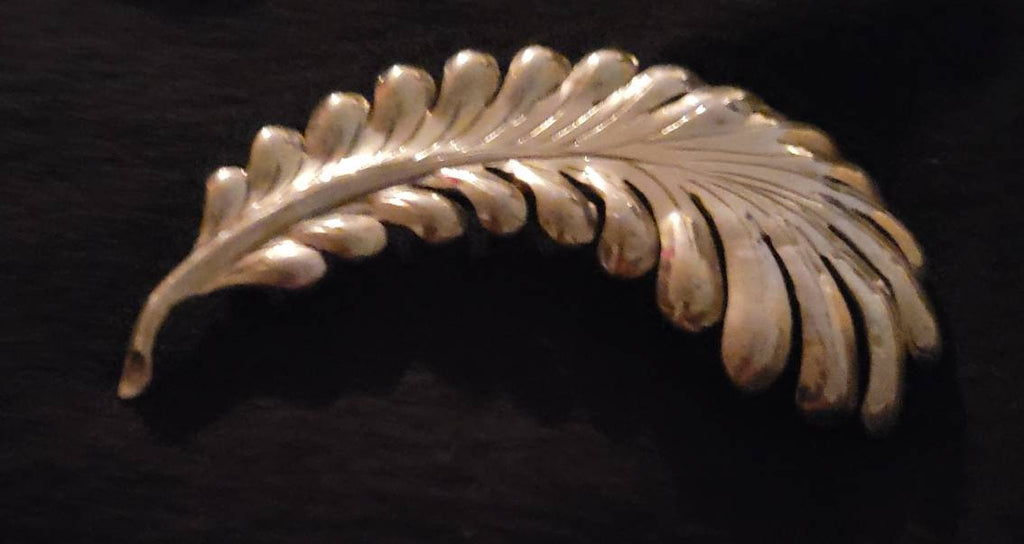 Sterling Kalo Arts and Crafts leaf brooch
