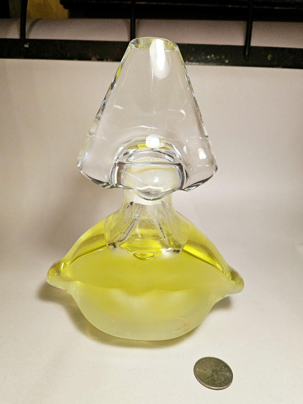 Giant Factice Dummy Salvador Dali Lips Nose Perfume Bottle 8 Inches high!