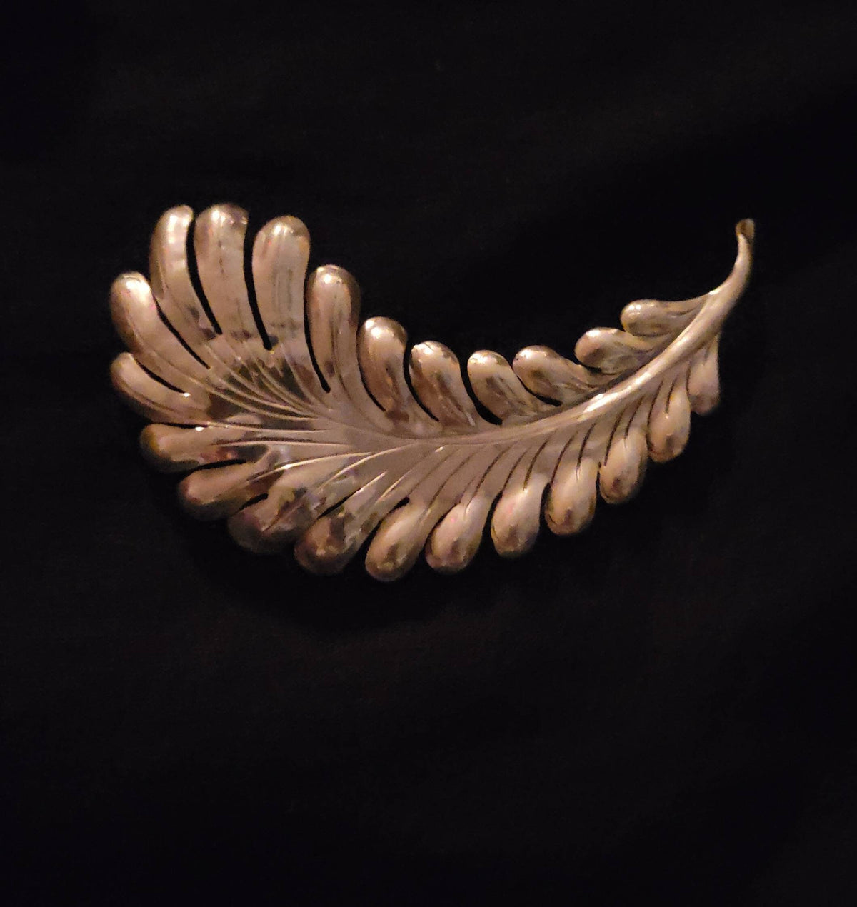 Sterling Kalo Arts and Crafts leaf brooch