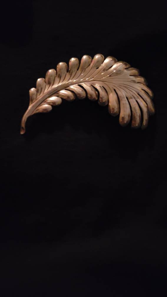 Sterling Kalo Arts and Crafts leaf brooch