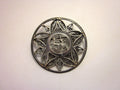 Vintage Art Deco Sterling Silver Brooch: Egyptian Revival Pharaoh, Wirework Lotus
