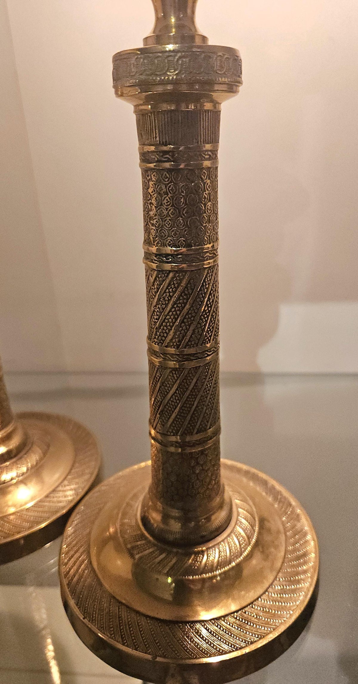 Vintage Brass Candlesticks Pair