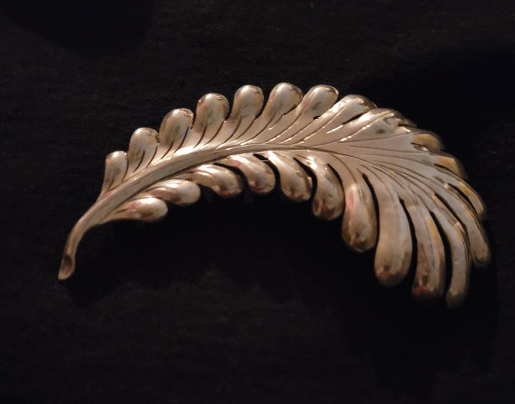 Sterling Kalo Arts and Crafts leaf brooch