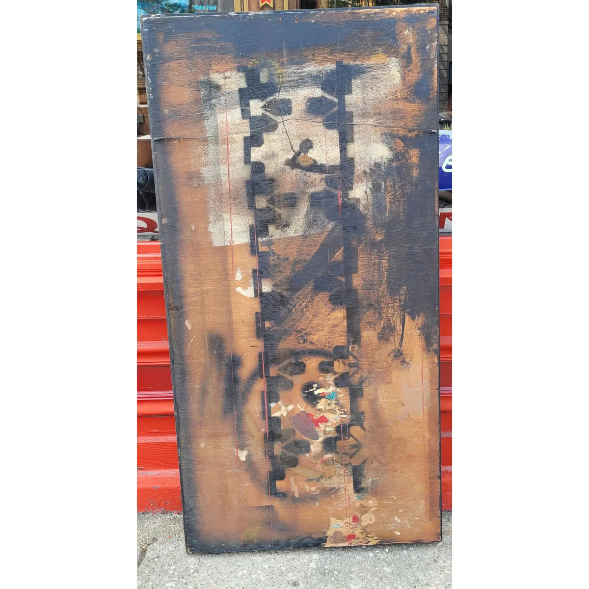 Mid Century Martin Ziegner Cubism Figurative Oil Painting on Masonite
