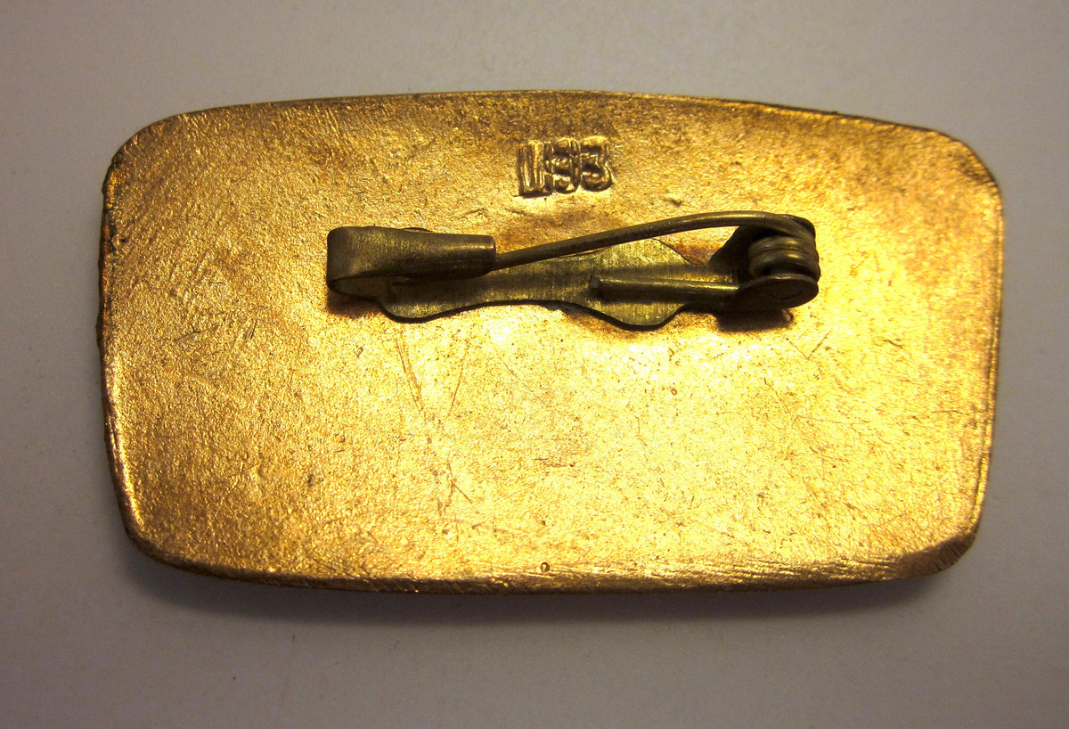 Antique Enamel Brooch, Vienna Secession Style Dove Pin, c.1910s
