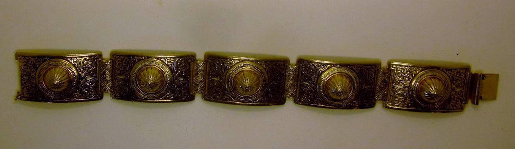 Vintage Etruscan Revival style link Bracelet