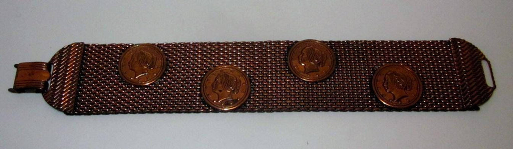 Vintage Mesh Coin Bracelet