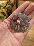 Vintage Sterling Initials pendant GDS initials keychain Lenore Doscow