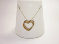 Vintage Michael Anthony 14K Gold Interlocking Hearts Necklace, 20 Inch Chain