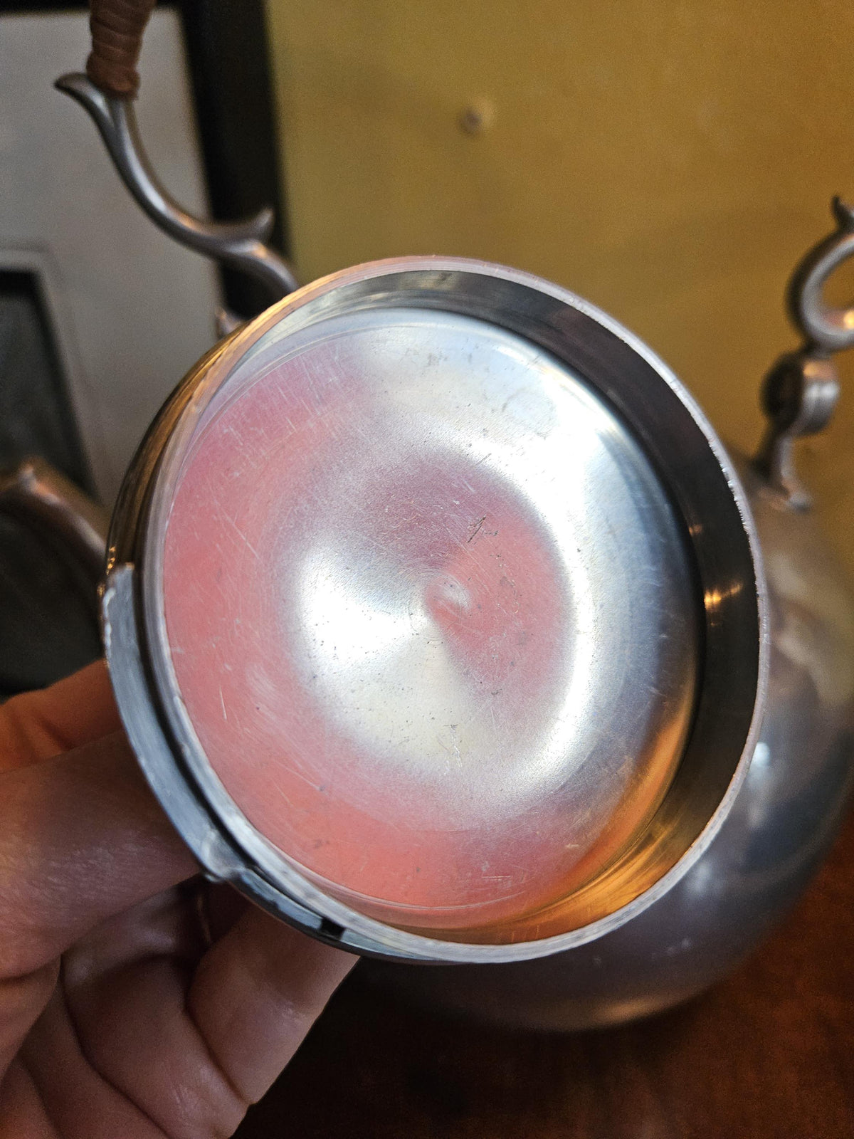 Vintage Mid Century 1969 Svensk Tenn Stockholm Pewter Teapot.