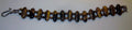 Vintage Gold and Brown tigers eye bracelet with oval and round beads-semiprecious stone jewelry