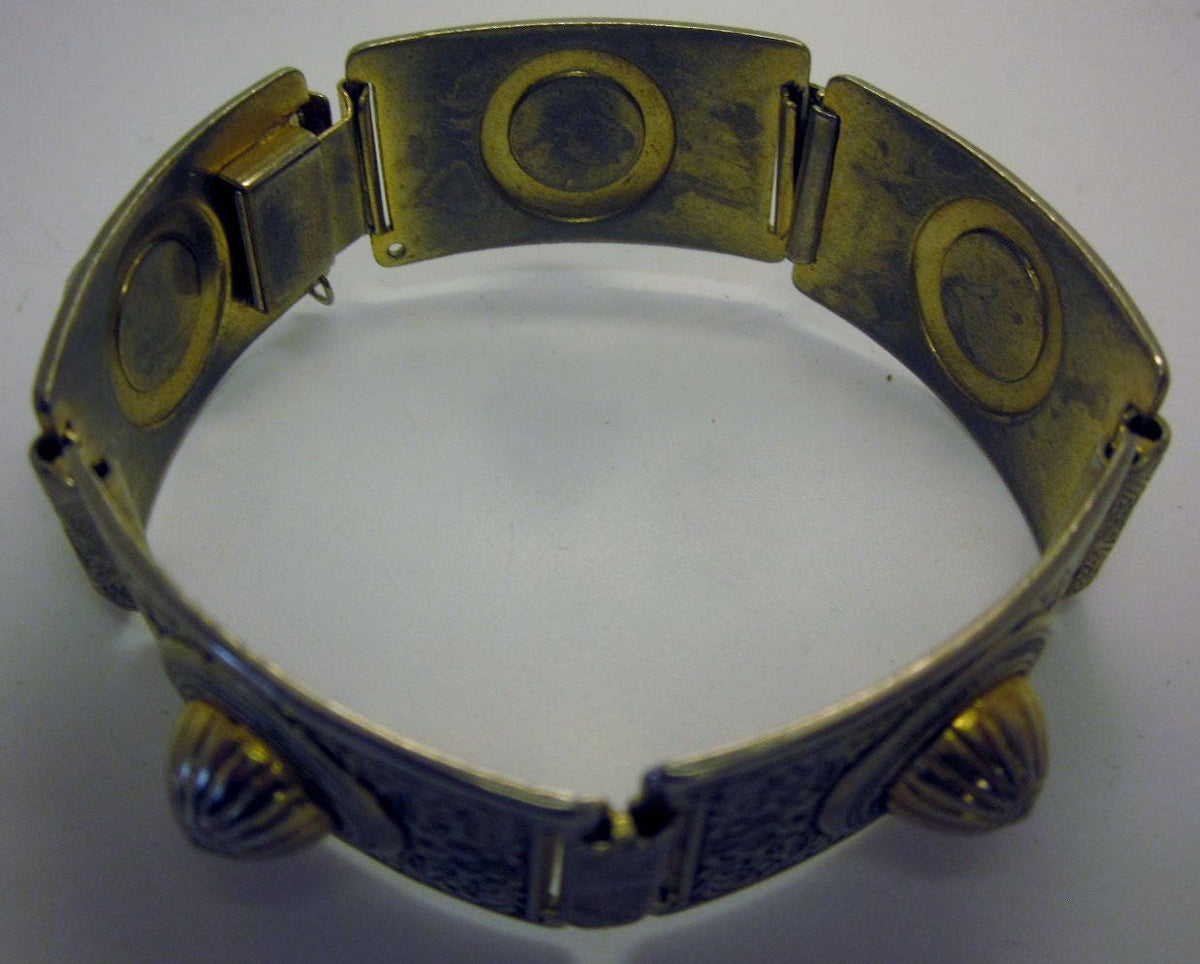 Vintage Etruscan Revival style link Bracelet
