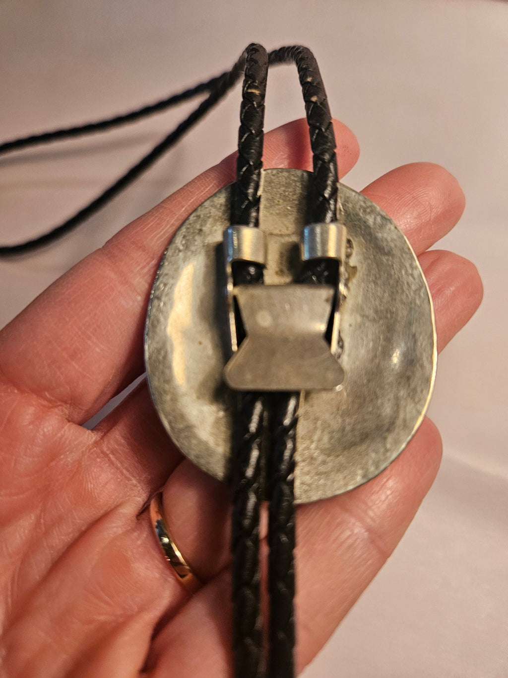 Vintage Native American Sterling Turquoise Bolo Tie or Necklace