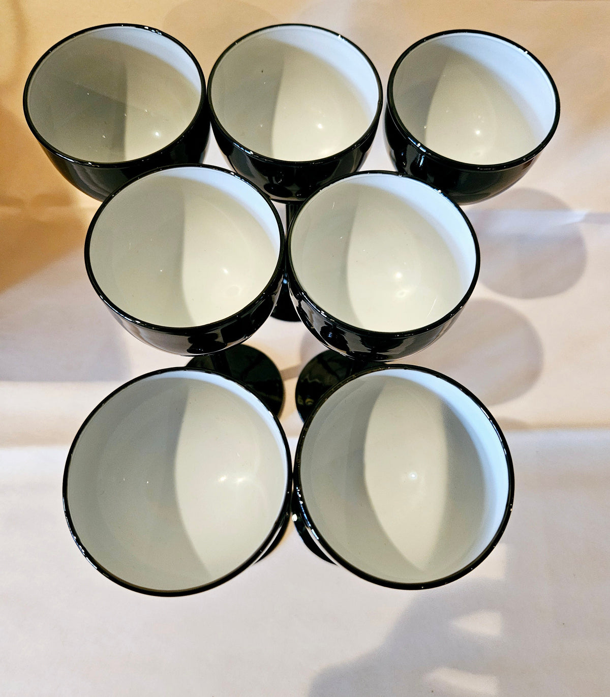 Mid century Carlo Moretti Venetian cased glass stemware cordials set of 7