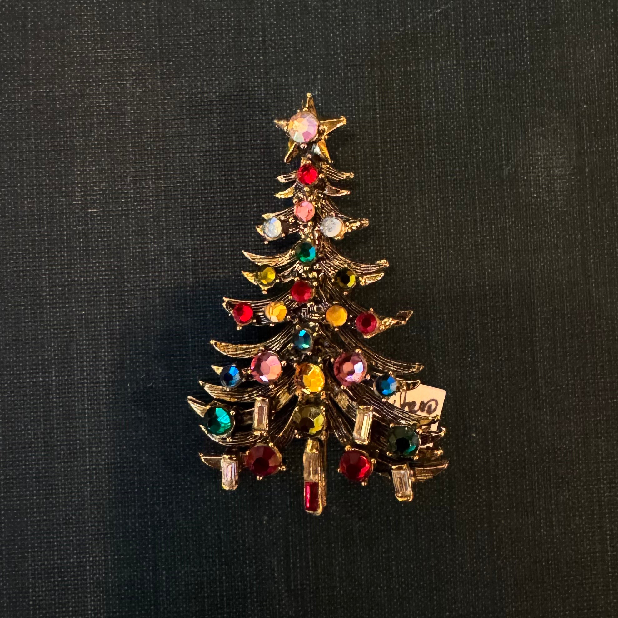 Mid-Century Christmas Tree Brooch