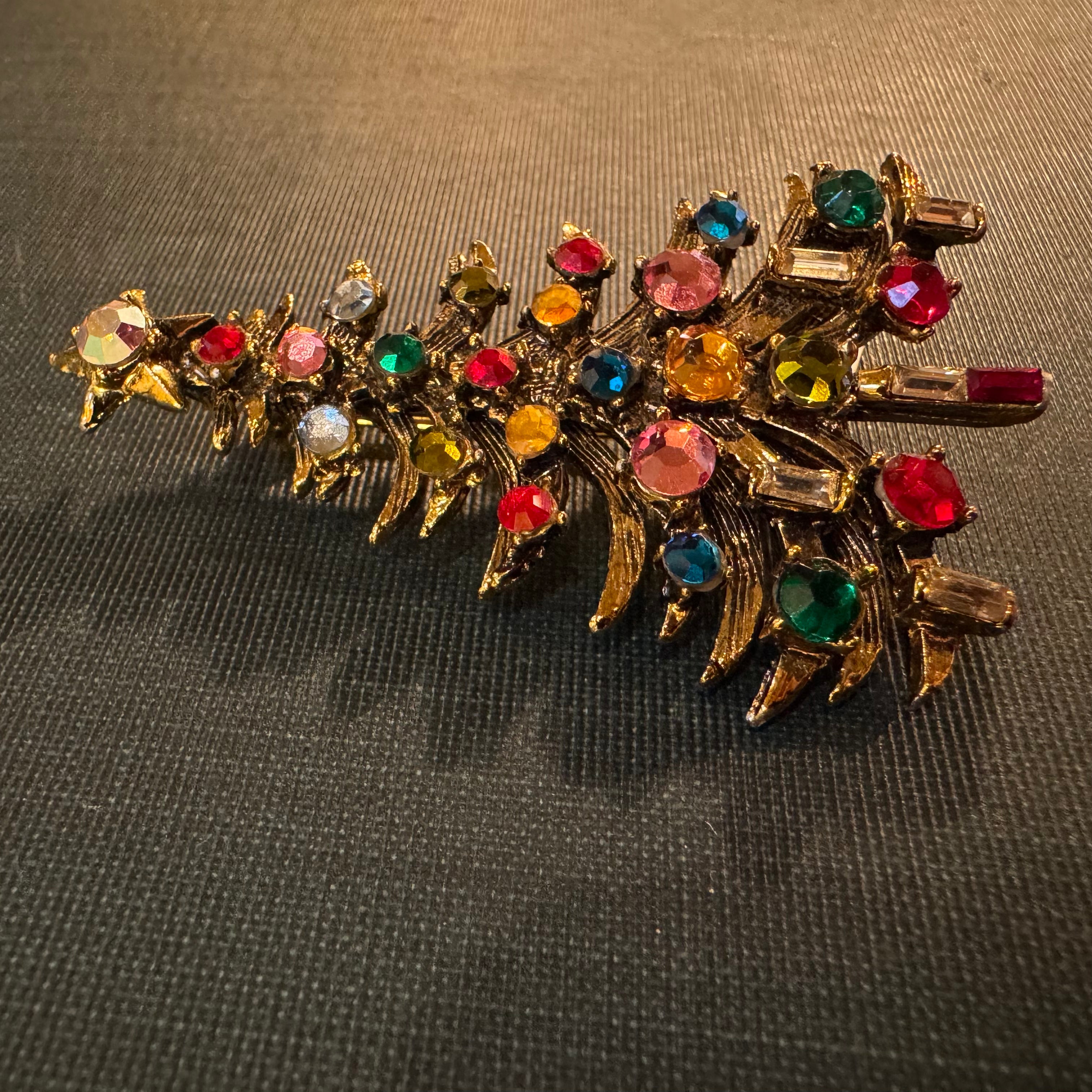 Mid-Century Christmas Tree Brooch