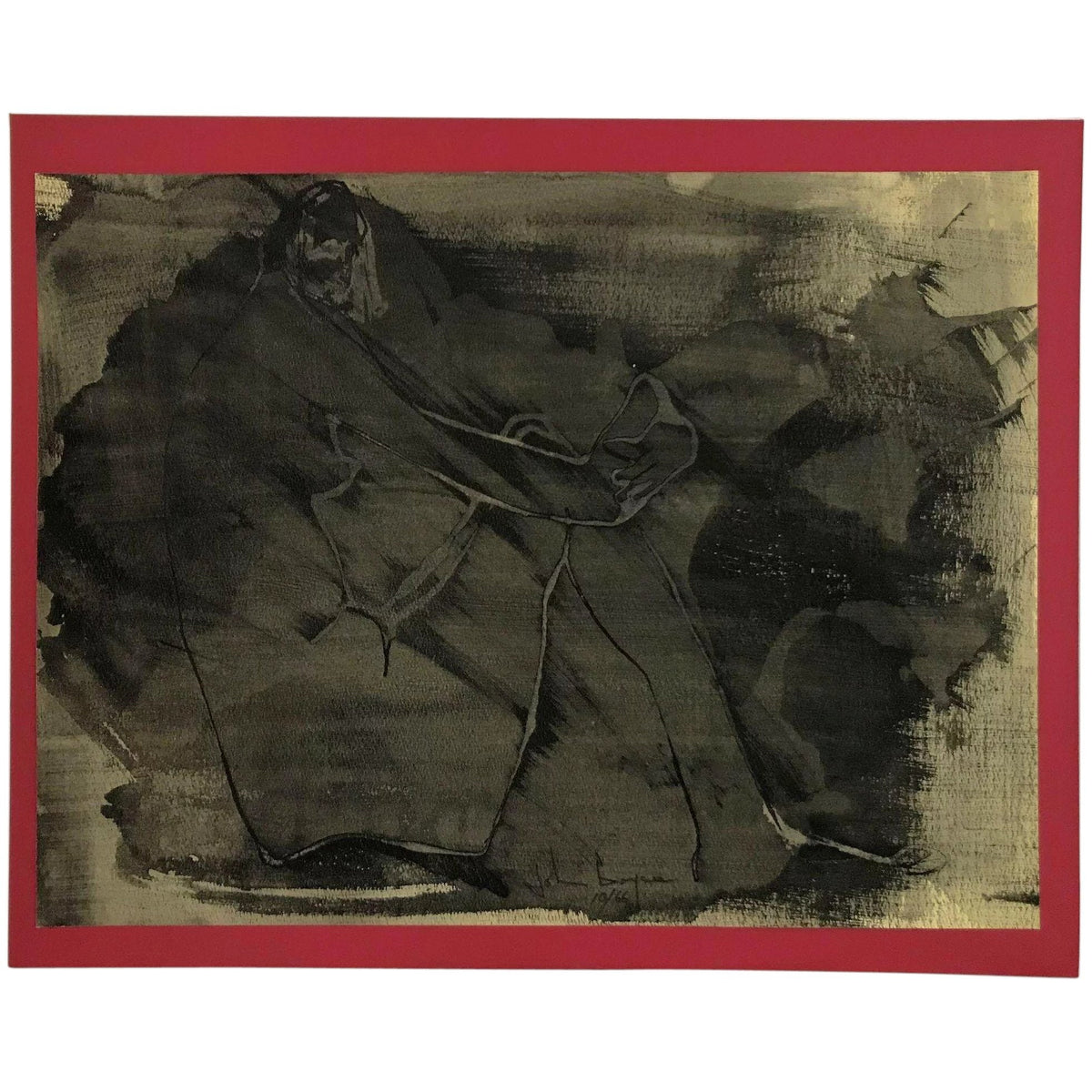 John Boyce Signed 1966 Ink on Paper Nude