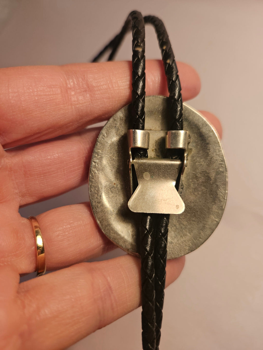 Vintage Native American Sterling Turquoise Bolo Tie or Necklace