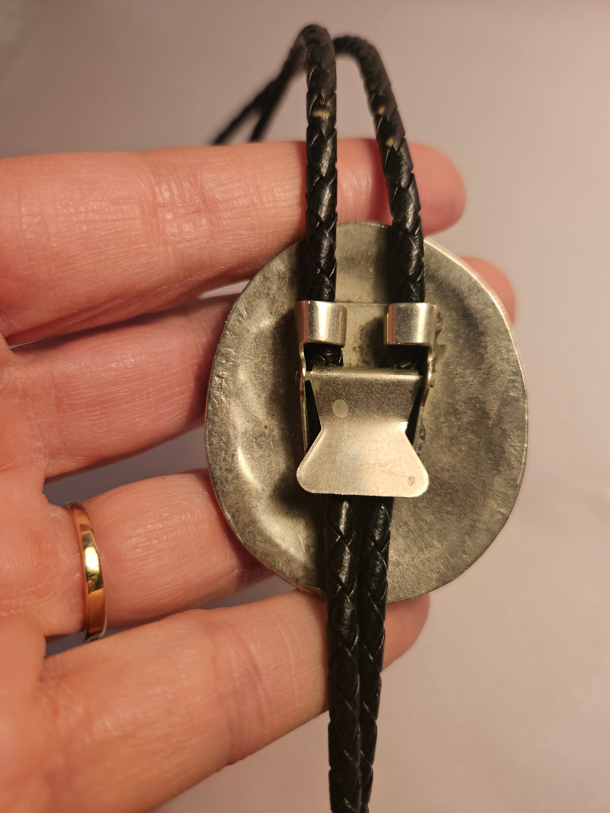 Vintage Native American Sterling Turquoise Bolo Tie or Necklace