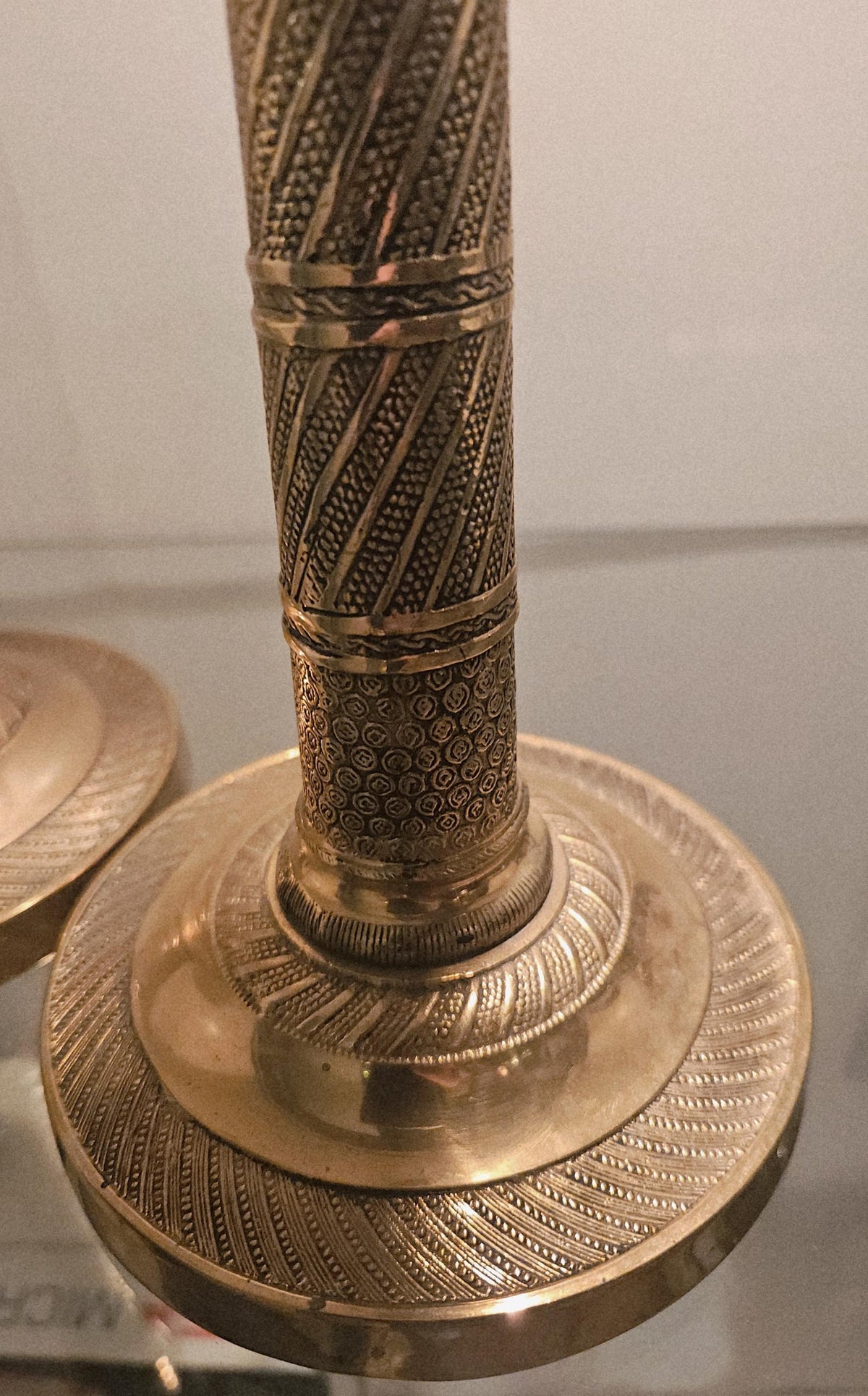 Vintage Brass Candlesticks Pair