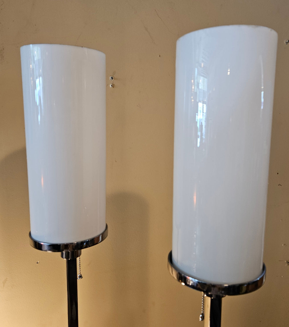 Jules Bouy True Art Deco Skyscraper Pair of Floor Lamps
