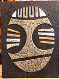 1970s Chuk Morris Mixed Media  on Board. After an Ancient Mexican Ritual Mask