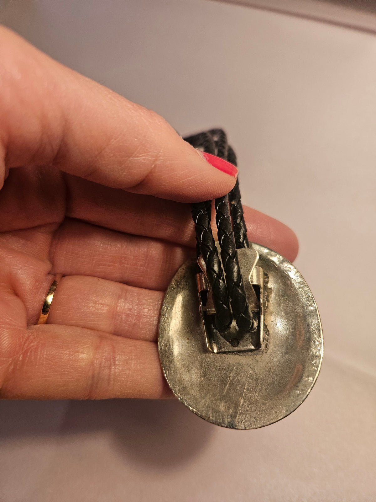 Vintage Native American Sterling Turquoise Bolo Tie or Necklace