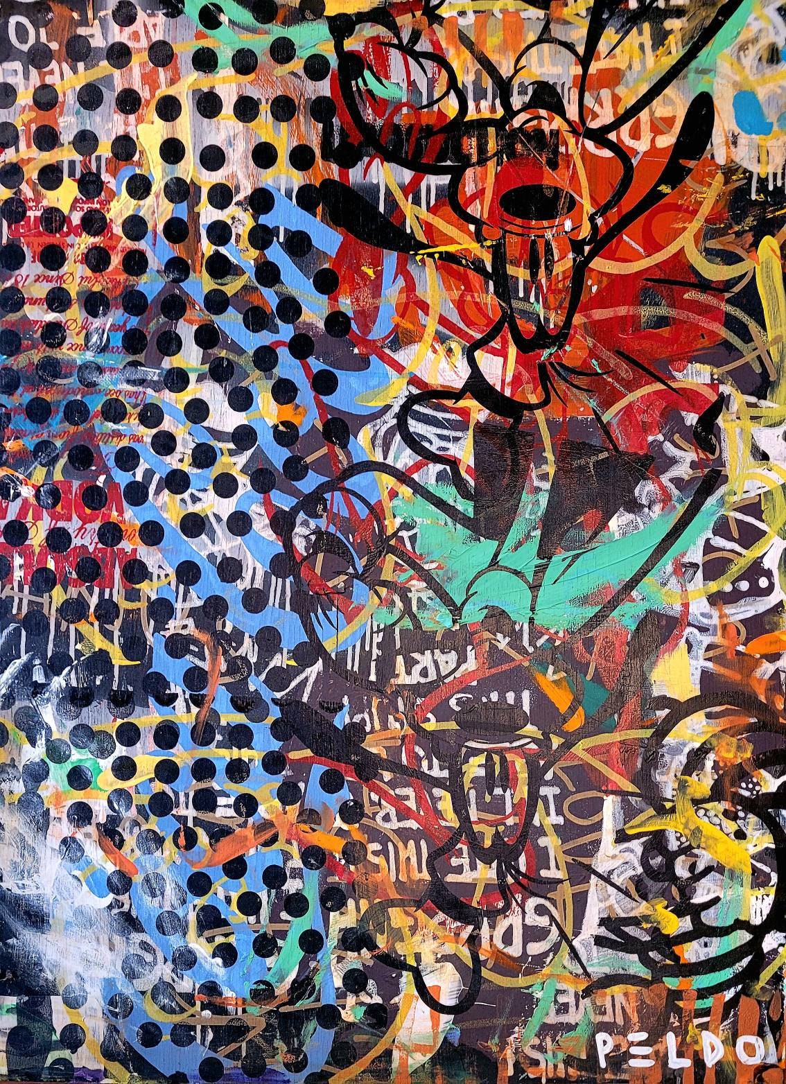 1990s Chris Peldo Original Acrylic Painting and Silkscreen for Absolute Vodka Series