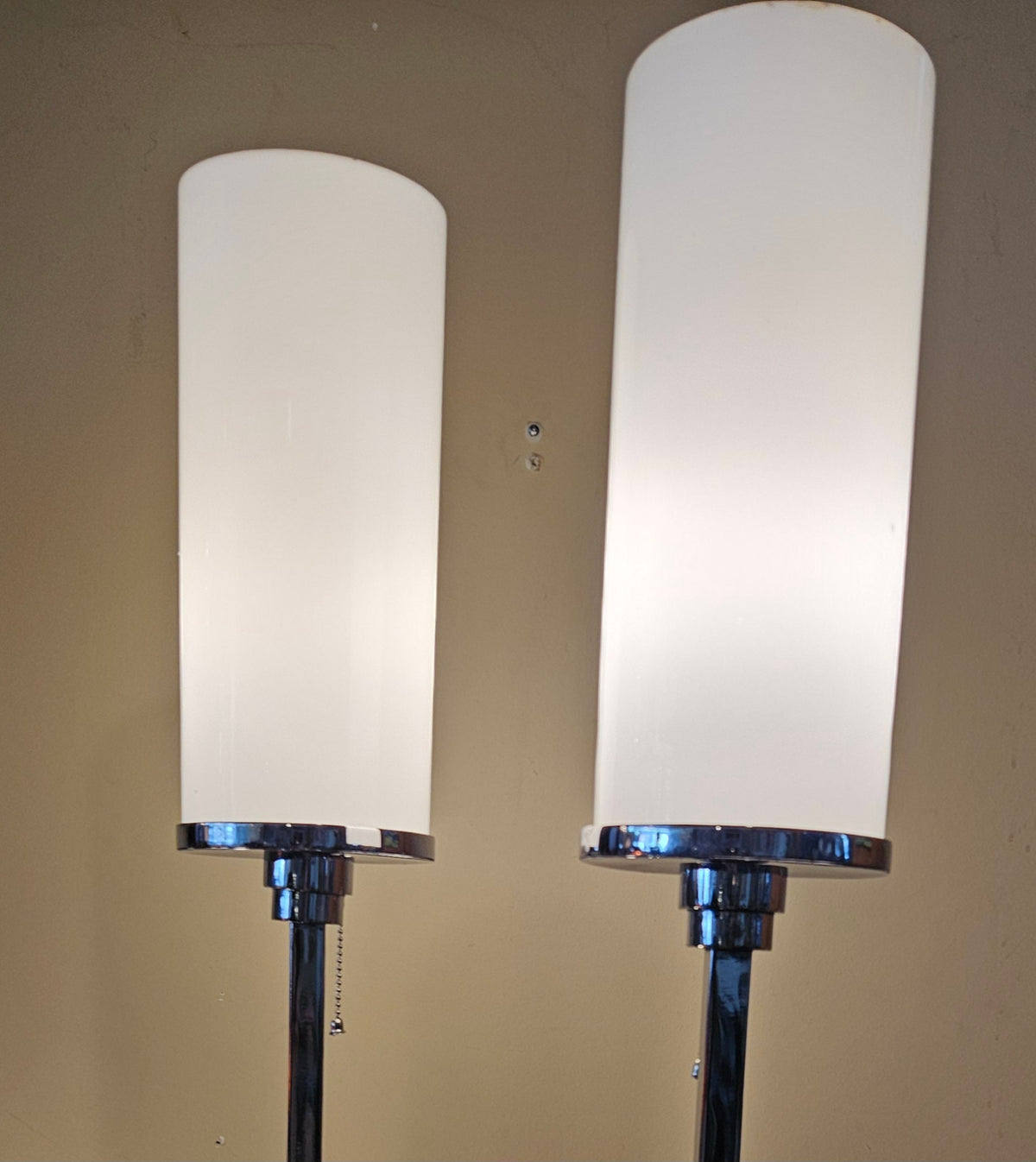 Jules Bouy True Art Deco Skyscraper Pair of Floor Lamps