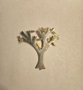 Vintage Taxco Mexican Sterling and brass Brooch Tree with Birds