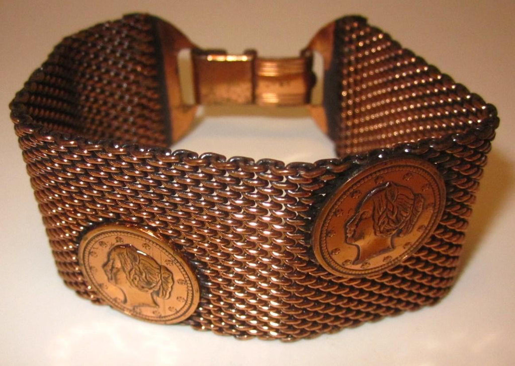 Vintage Mesh Coin Bracelet