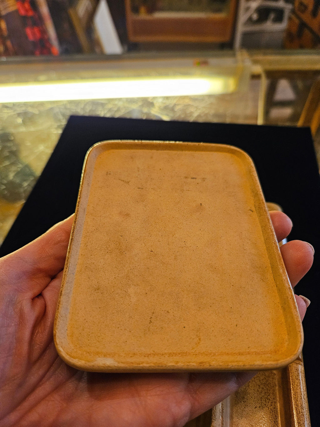 Vintage Art Deco Ceramic Cigarette Ashtray Box Leaping Gazelle