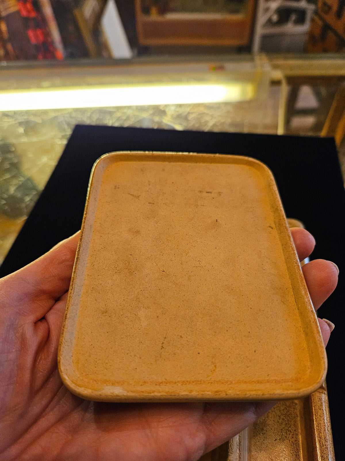 Vintage Art Deco Ceramic Cigarette Ashtray Box Leaping Gazelle