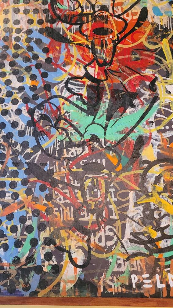 1990s Chris Peldo Original Acrylic Painting and Silkscreen for Absolute Vodka Series