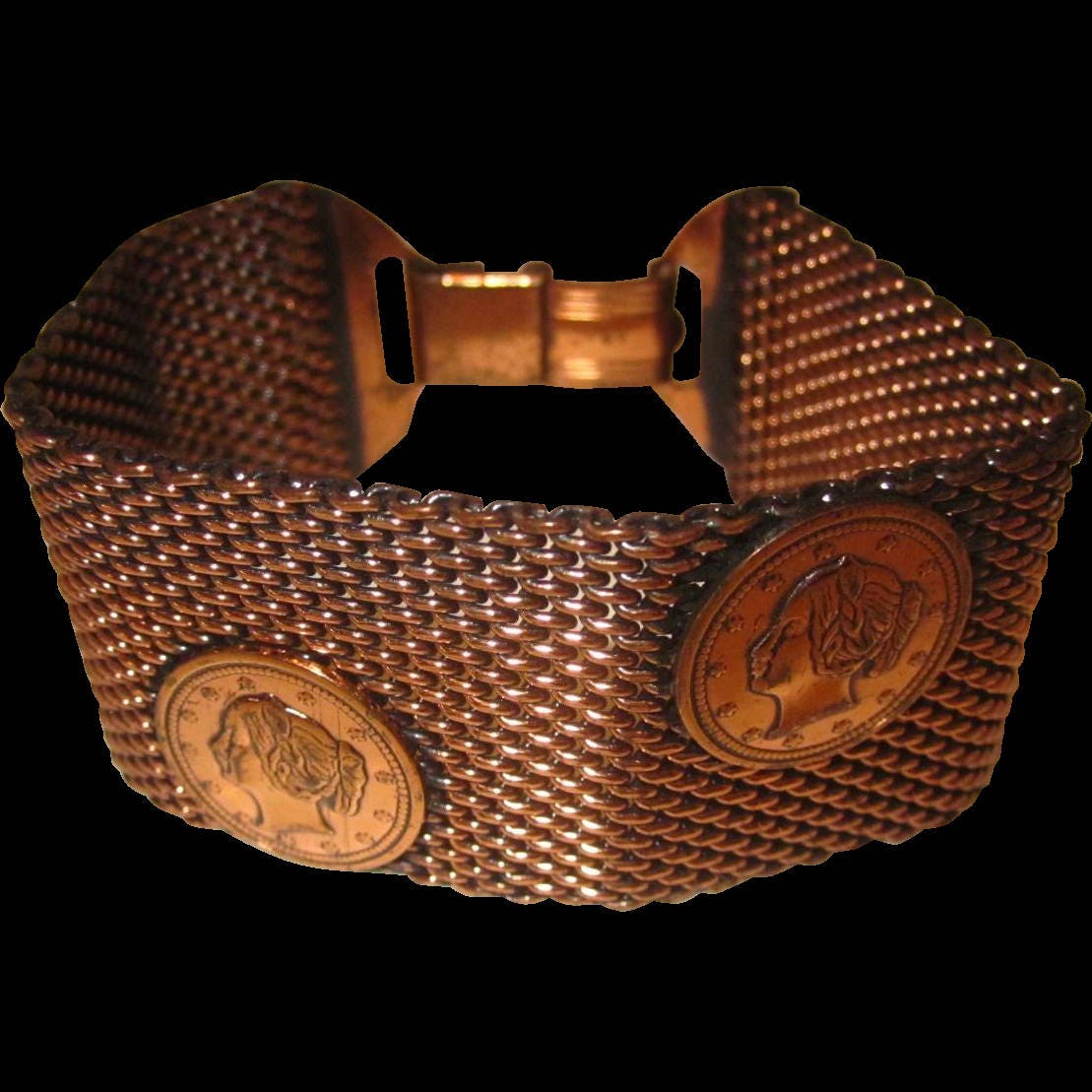 Vintage Mesh Coin Bracelet