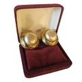Authentic CHANEL Vintage Faux Pearl QUILTED Gold Plate Earrings SPRING 1993
