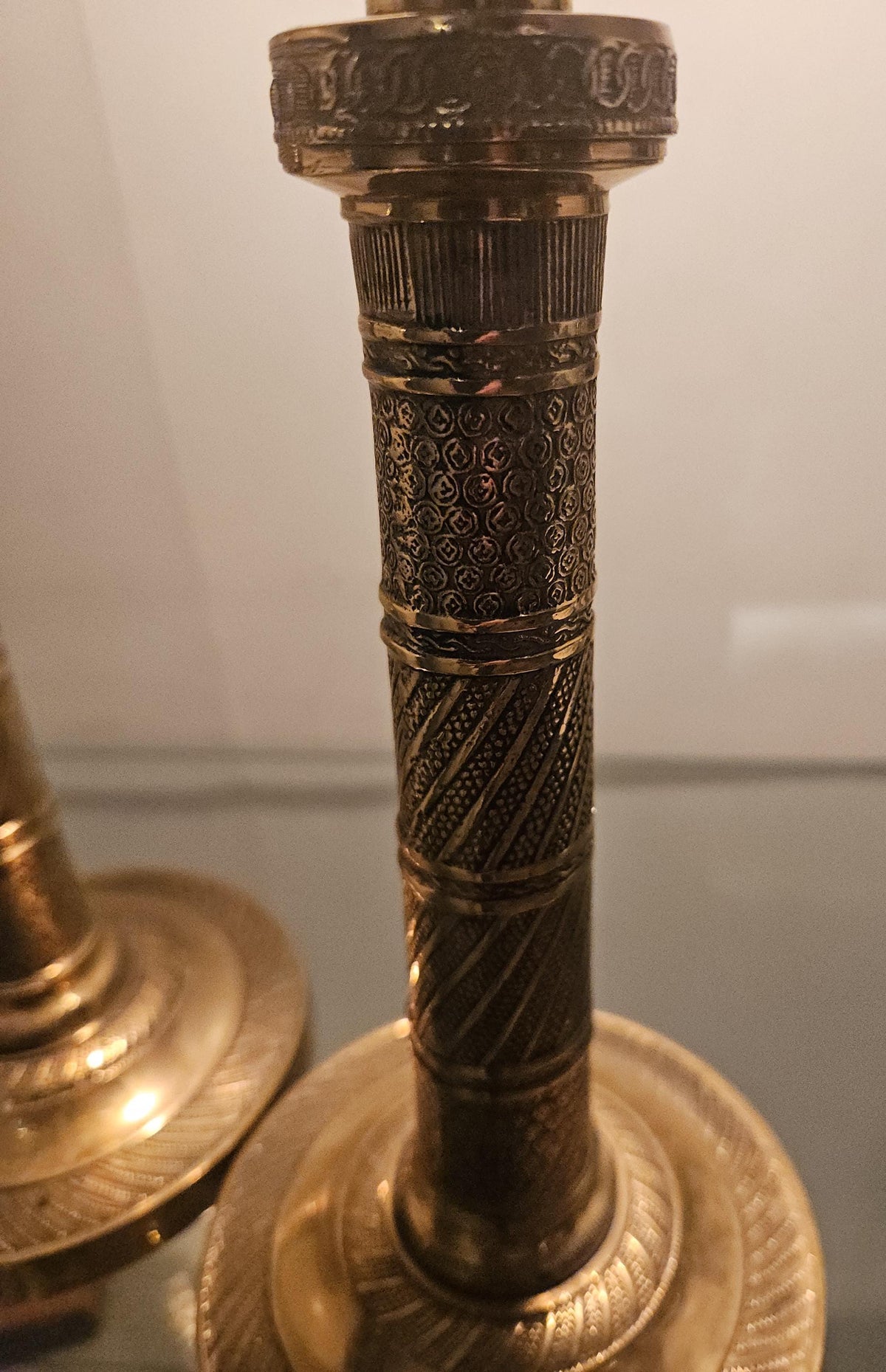 Vintage Brass Candlesticks Pair