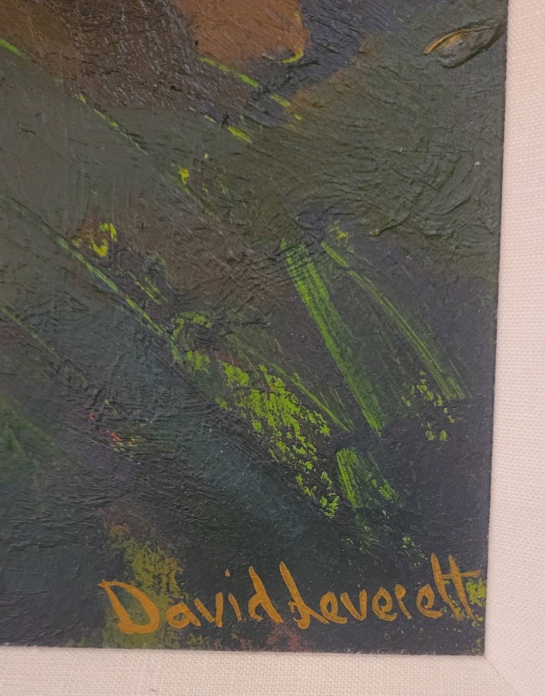 David Leverett Acrylic on board Vibrant Landscape Painting