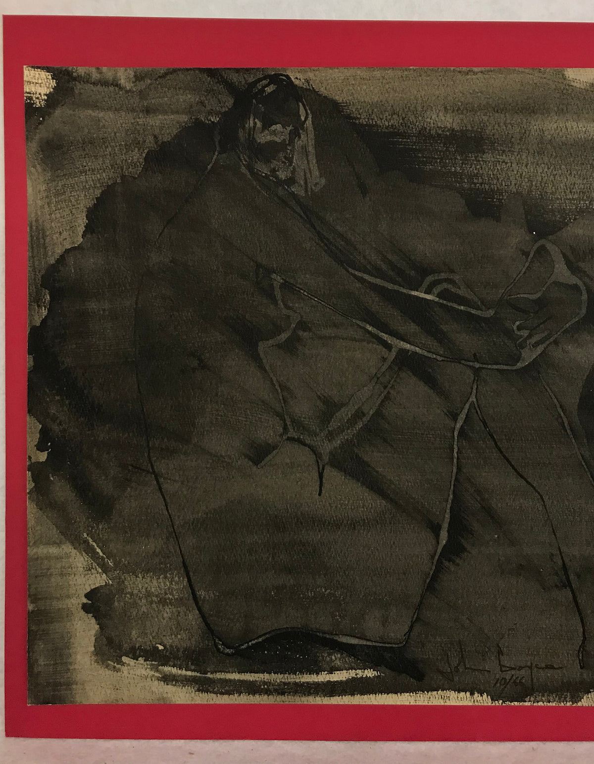 John Boyce Signed 1966 Ink on Paper Nude