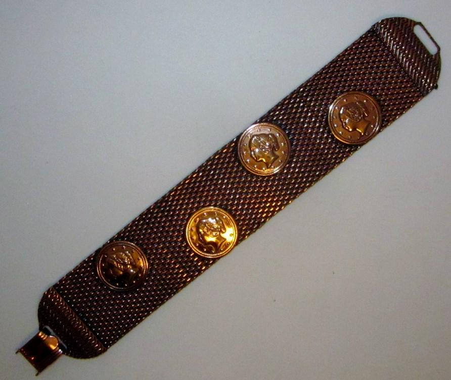 Vintage Mesh Coin Bracelet