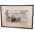 Rare Edgar Chahine "Campo Santa Margareta Venise" Venice Etching