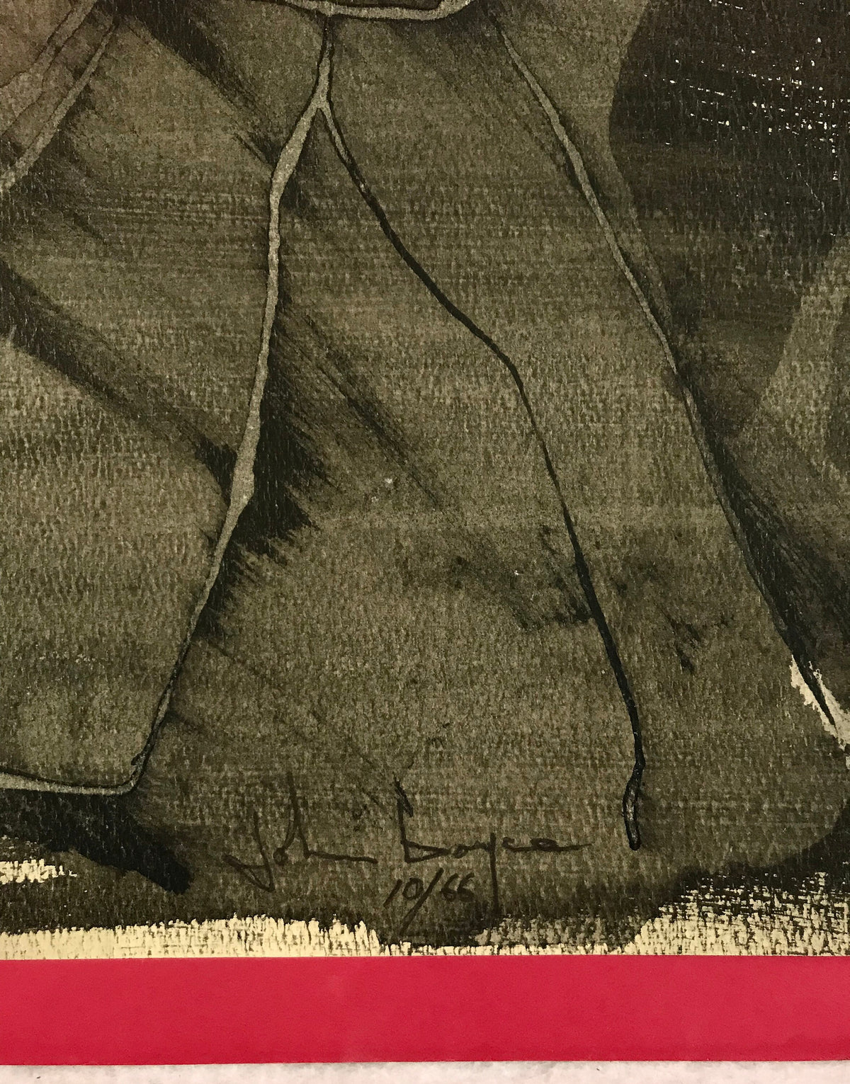 John Boyce Signed 1966 Ink on Paper Nude
