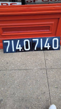 Mid Century Porcelain NYC Subway Sign, 7140, Pair