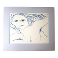 1970s Vintage Suzanne Peters "Swimmer" Signed Limited Edition Nude Figural Print